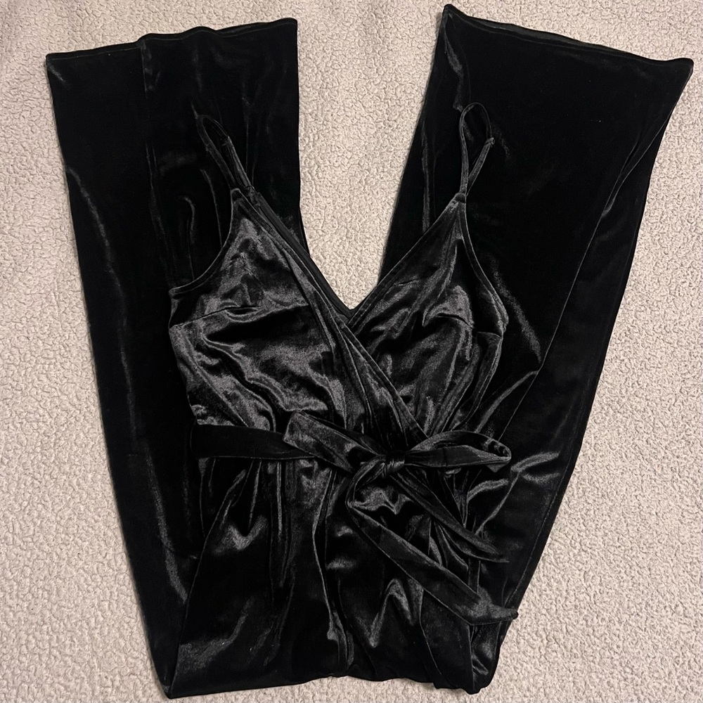 H&M velvet jumpsuit